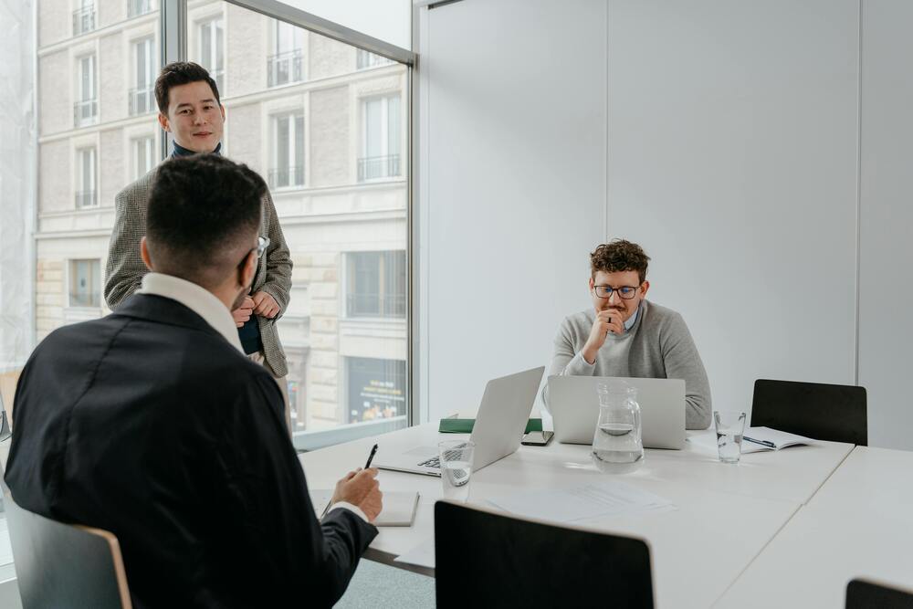Colleagues in a meeting.